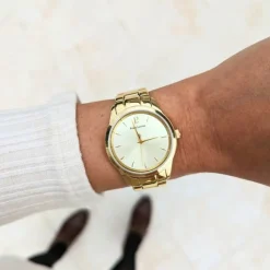 Damen Uhr ROXANE Gold Zifferblatt Gold Edelstahl Armband