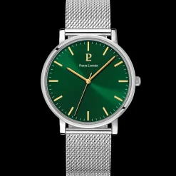 Herren Set ESSENTIAL Grün Zifferblatt Braun Leder Armband
