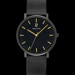 Herren Set ESSENTIAL Schwarz Zifferblatt Braun Leder Armband