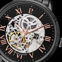 Herren Uhr AUTOMATIC Schwarz Zifferblatt Schwarz Edelstahl Armband