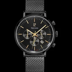 Herren Uhr BARON Schwarz Zifferblatt Schwarz Milanaise Armban