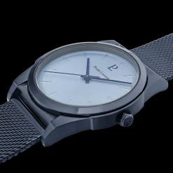 Herren Uhr CANDIDE Blau Zifferblatt Blau Milanaise Armban