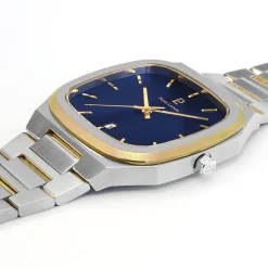 Herren Uhr CONTRASTE Blau Zifferblatt   Armban