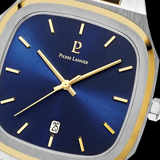 Herren Uhr CONTRASTE Blau Zifferblatt   Armban