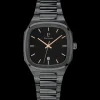 Herren Uhr CONTRASTE Schwarz Zifferblatt   Armband