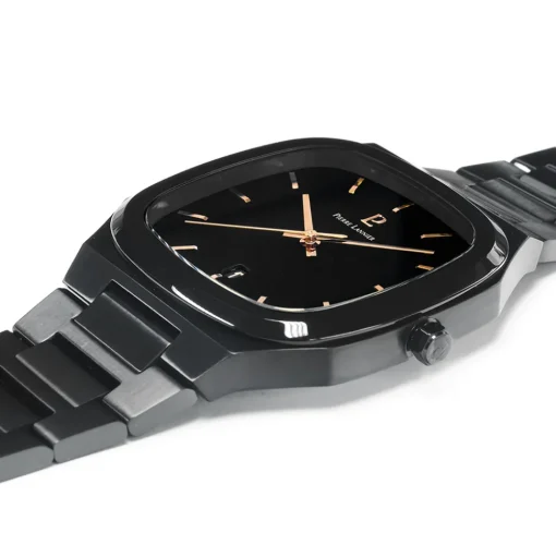 Herren Uhr CONTRASTE Schwarz Zifferblatt   Armband