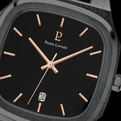 Herren Uhr CONTRASTE Schwarz Zifferblatt   Armband