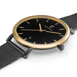 Herren Uhr ECHO Grau Zifferblatt Grau Milanaise Armband