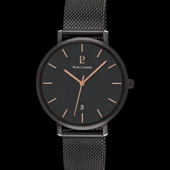 Herren Uhr ECHO Schwarz Zifferblatt Schwarz Milanaise Armband