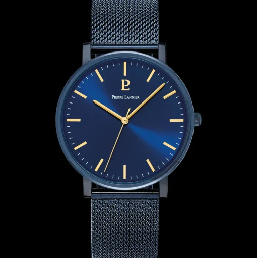 Herren Uhr ESSENTIAL Blau Zifferblatt Blau Milanaise Armband