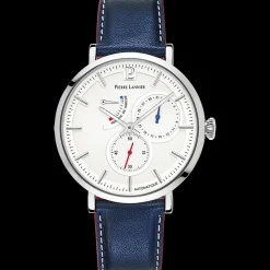 Herren Uhr EVIDENCE Weiss Zifferblatt Blau Leder Armband