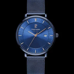 Herren Uhr INTI Blau Zifferblatt Blau Milanaise Armban