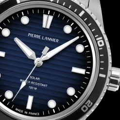 Herren Uhr INTI Blau Zifferblatt Blau Edelstahl 22 MM Armband