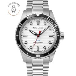Herren Uhr INTI Weiß Zifferblatt Weiß Edelstahl 22 MM Armband