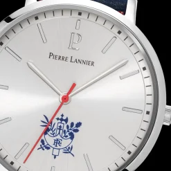 Herren Uhr ÉLYSÉE Silber Zifferblatt Blau Leder Armband
