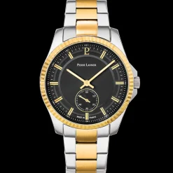 Herren Uhr METROPOLITAIN Schwarz Zifferblatt Zweifarbig Edelstahl Armband