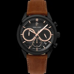 Herren Uhr MONARCK Grau Zifferblatt Braun Leder 22 MM Armband