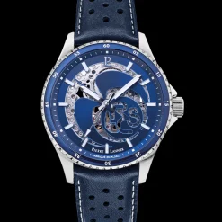 Herren Uhr RCS Blau Zifferblatt Blau Leder 22 MM Armband