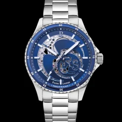 Herren Uhr RCS Blau Zifferblatt Silber Edelstahl 22 MM Armband